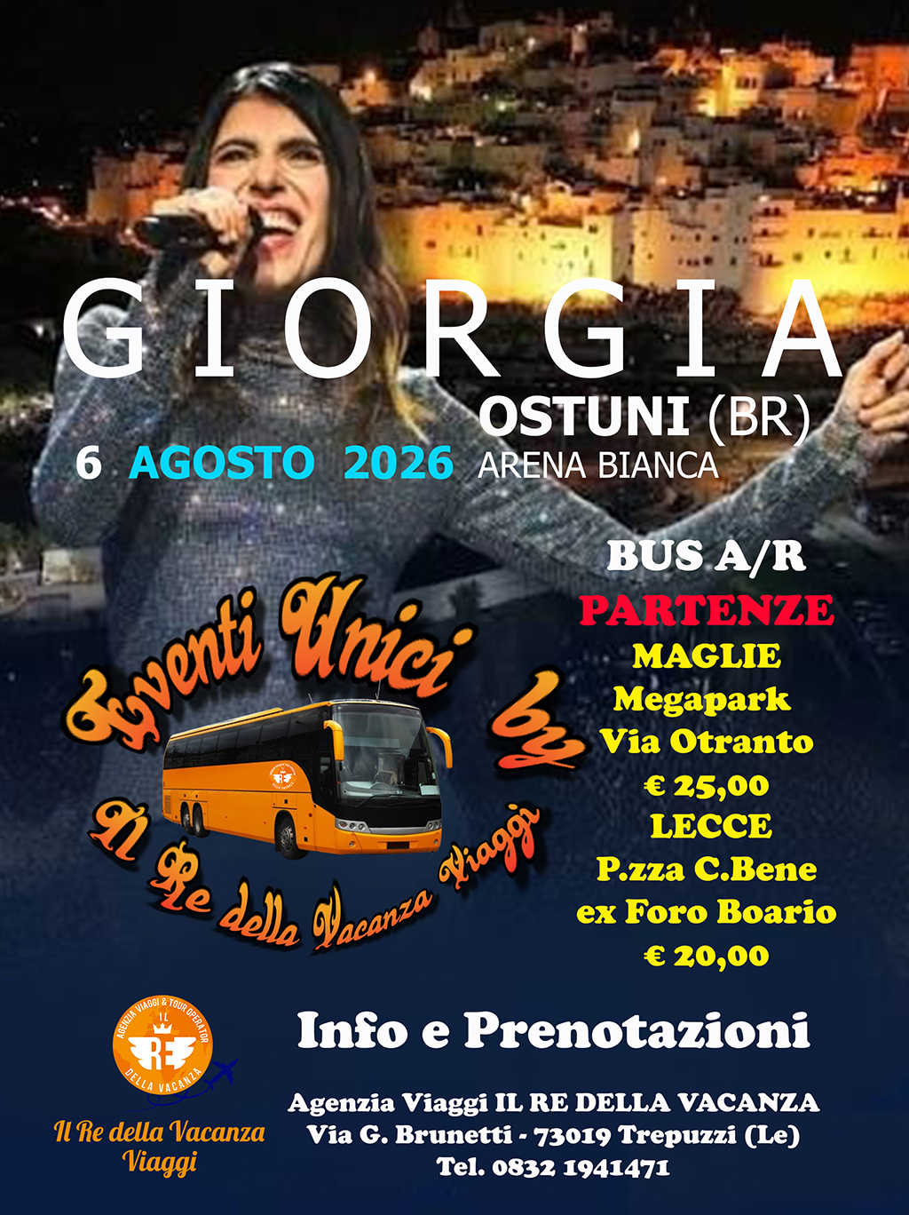 Giorgia live a Ostuni con il G – Summer Tour 2026